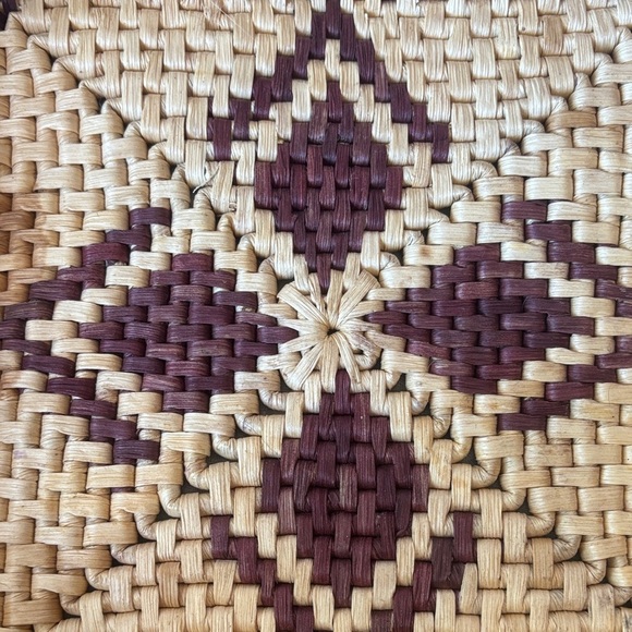 Artisan Woven Brown and Tan Basket - Picture 2 of 6